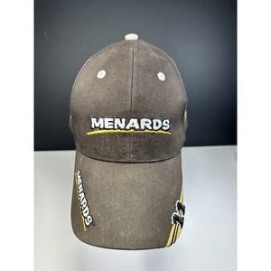 Menards Brown Number 11 Adjustable Men NASCAR Racing Hat Baseball Cap